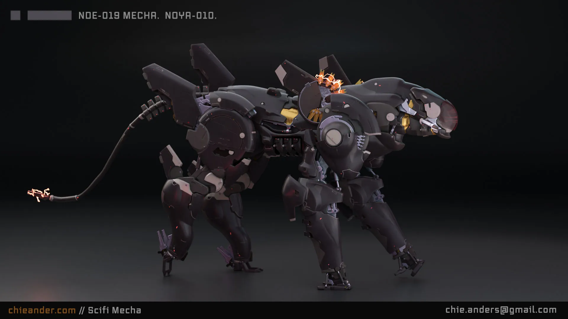 Main side view of mecha